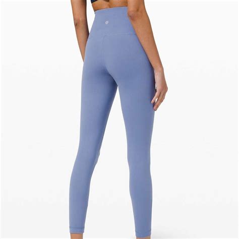 Lululemon light blue wunder under train leggings!... - Depop