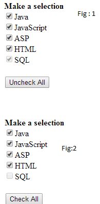 Uncheck Box HTML Event Sample Code 的图像结果