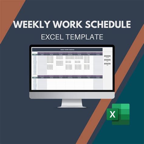Weekly Work Schedule Excel Template Weekly Schedule Template Weekly Work Schedule Hourly ...