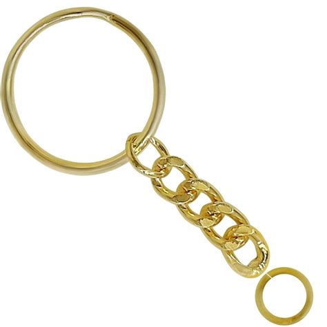 Gold Keyrings with Chain Open Jump Ring 12Pcs – SATYAM STATIONERS