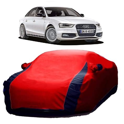 AUTO HEAVEN RED V-Shape Color Water Resistant Car Body Cover for Audi ...