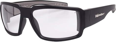 Buy Bomber Clear Safety Glasses for Men, Matte Black Frame with ...
