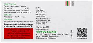 Flunarin 10 Tablet – Migraine Treatment | Buy Online