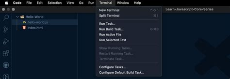 Image result for JavaScript Visual Studio Code HelloWorld