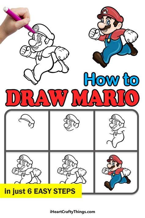 How to Draw Mario - A Step by Step Guide | How to draw mario, Easy ...