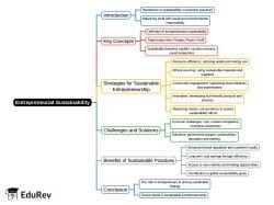 Mind Map: Entrepreneurial Sustainability - B Com PDF Download