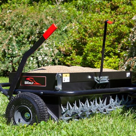 Brinly 40-in Aerator Spreader with Weight Tray, Pneumatic Tires, Hitch ...