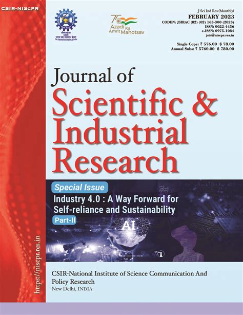 Journal of Scientific & Industrial Research (JSIR)
