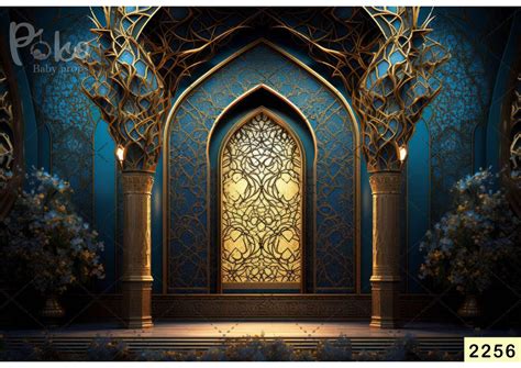 Navy Blue Aladdin Palace Backdrop-Navy Blue Backdrop – Poko baby props