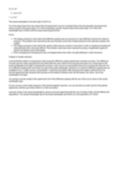 SOLUTION: The aim of my coursework is to calculate the wavelength of ...