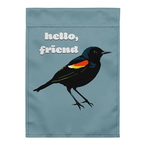 Red-winged Blackbird Welcome Flag | Backyard Bird Garden Flag ...