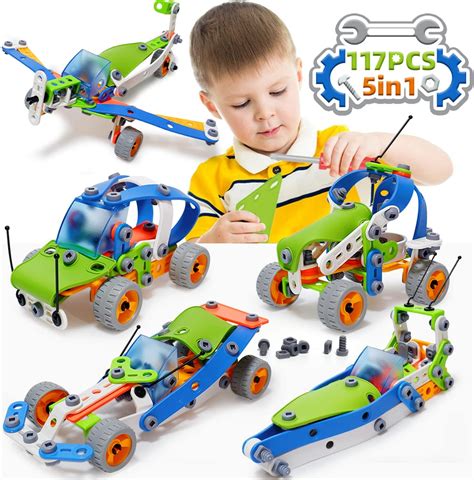 Amazon.com: Building Toys for Kids Ages 4-8, Toys for Boys Age 4-7 ...