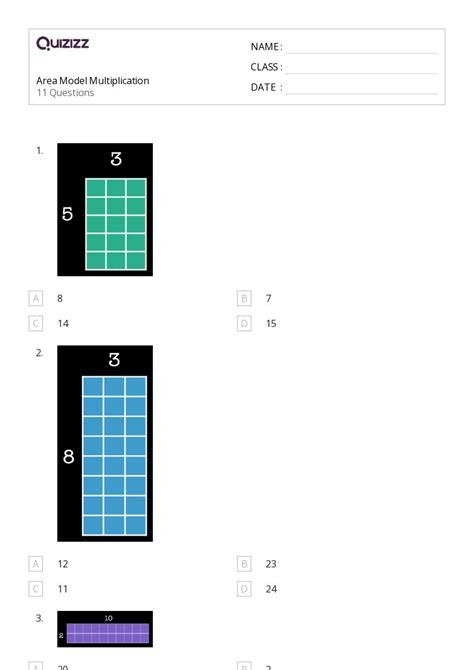 50+ Multiplication and Area Models worksheets for Class 2 on Quizizz ...