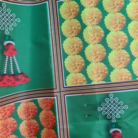 Sri Yagnaa - Model 8 - Designed Green Muggu Flowers Box Backdrop ...