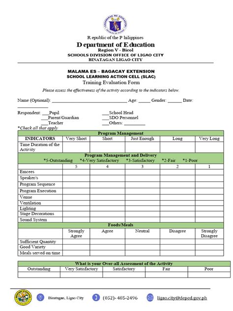 Evaluation Form | PDF