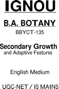 IGNOU BA Botany BBYCT-135 Book-3 Printed Notes In English Medium For ...