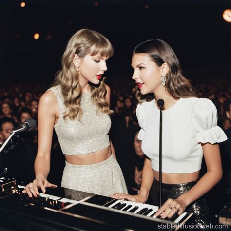 Dual Concert by Taylor Swift and Olivia Rodrigo | Stable Diffusion Online