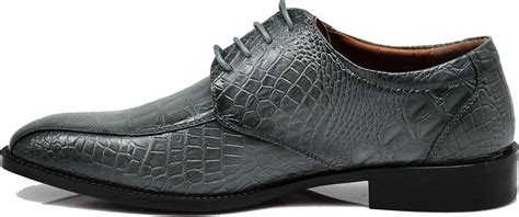 Buy Gator3N Men's Alligator Crocodile Print Oxfords Fashion Lace Up ...