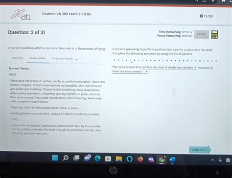 Solved the nurses preparing to perform post-mortem care | Chegg.com
