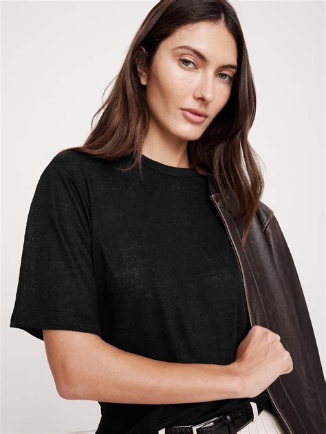 Relaxed Linen T-Shirt | Banana Republic