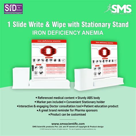 Iron Deficiency Anemia: 1 Slide Write And Wipe With Stationary Stand ...