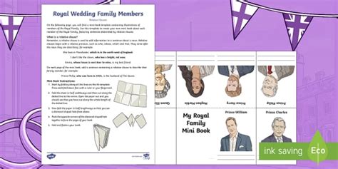 Royal Family Relative Clauses Activity (teacher made)