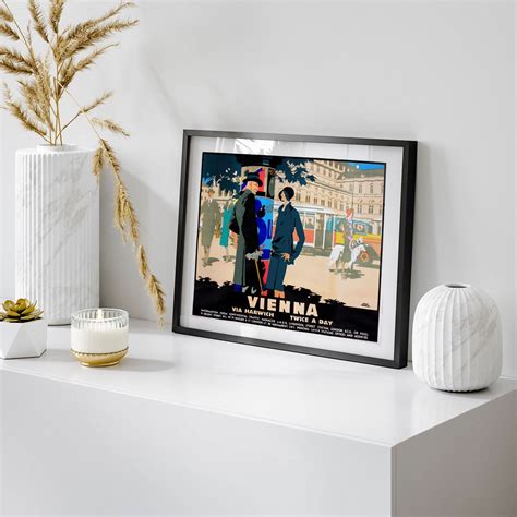 Buy Vienna via Harwich Vintage Travel Poster Art & Prints Online India ...