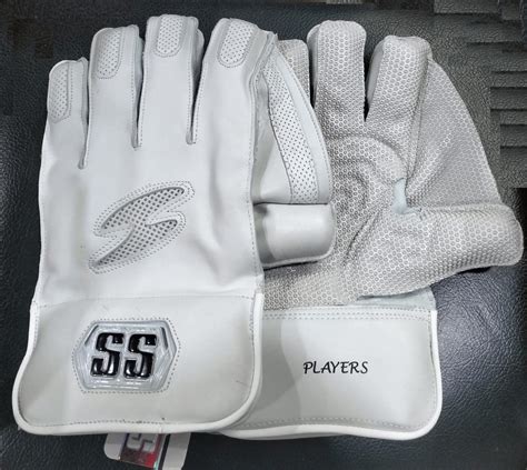 Buy SS Players Series White Cricket Wicket Keeping Gloves Adult Size ...