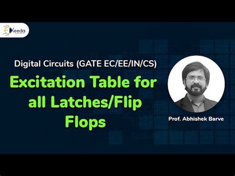 Excitation Table for all Latches/Flip Flops Video Lecture - Digital ...