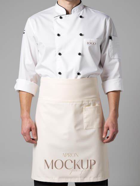 Psd chef uniform and apron mockup set for restaurant and culinary ...