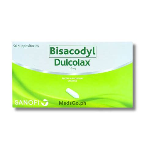 DULCOLAX Bisacodyl 10mg - 1 Rectal Suppository price in the Philippines | MedsGo Pharmacy