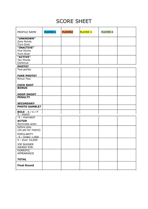 Free Printable Yahtzee Score Sheet Template [PDF, Excel] Triple / Junior