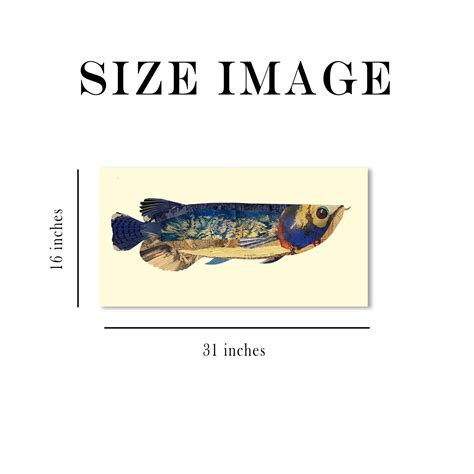 Canvas Painting Wall Art Print Picture Arowana Blue Marlin Dimensional ...
