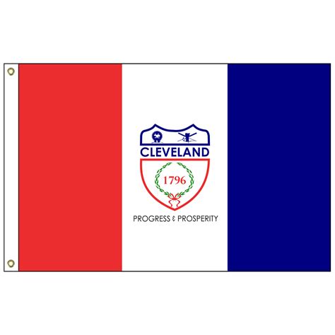 4' x 6' Cleveland Nylon Flag w/ Heading & Grommets