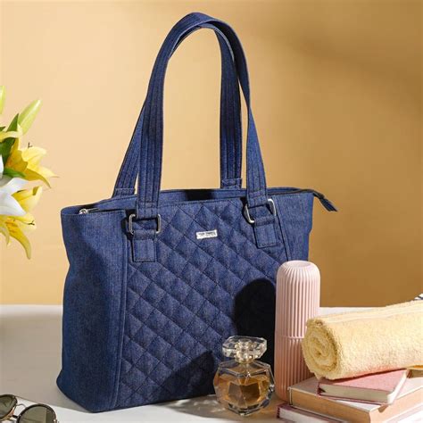 Quilted Denim Handbag Online - Premium Tote Bag | Nestasia