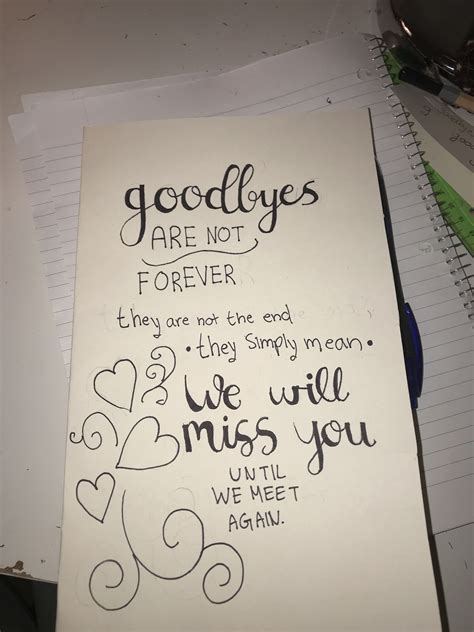 going away card | Diy cards for friends, Diy gifts, Goodbye gifts