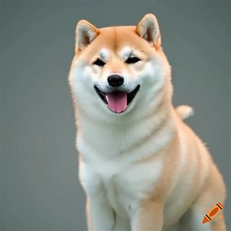 Pure white shiba inu dog on Craiyon