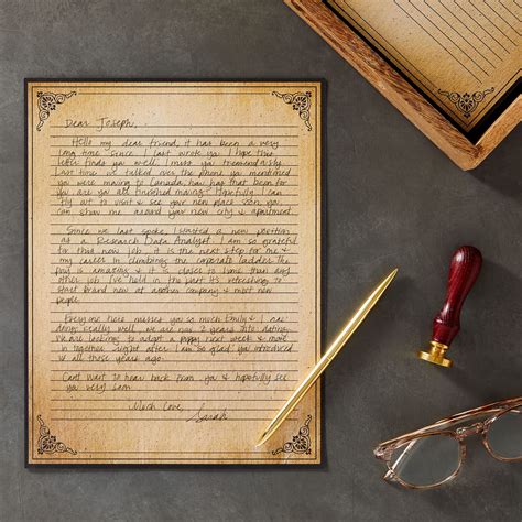 Buy 96-Sheets of Letter-Size Vintage-Style Lined Stationery Writing ...