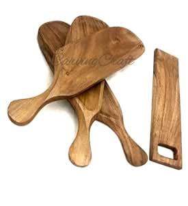 Buy CarvingCraft Acacia Wood Handmade Serving Trays and Platters (Brown ...