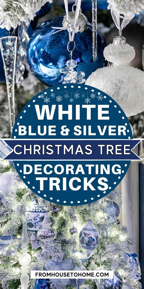 Wintry White, Blue And Silver Christmas Tree | Silver christmas ...