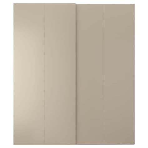 HASVIK pair of sliding doors, grey-beige, 200x236 cm (783/4x927/8") - IKEA