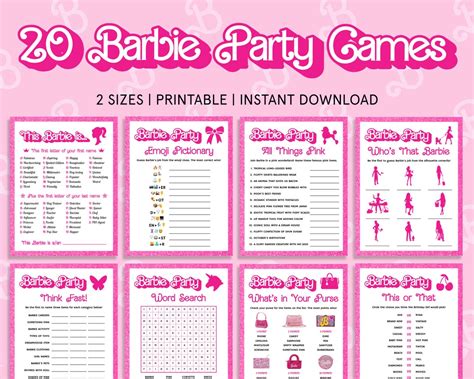 Buy Barbie Party Game Bundle Barbie Games for Kids and Adults Online in ...