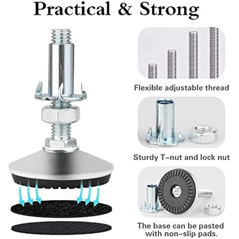 Tahikem 4 Set M10 Adjustable Leveling Feet, Heavy Duty India | Ubuy