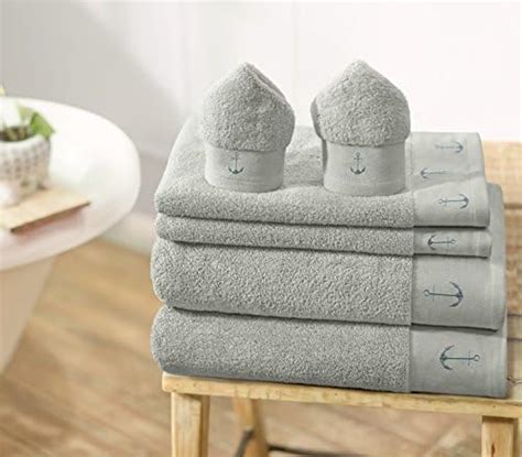 Swiss Republic Rivera 6 Piece 600 GSM Cotton Towel Set - Light Grey ...