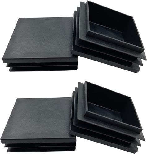 4 Pack 2'' Inch End Cap Square Tubing Black India | Ubuy