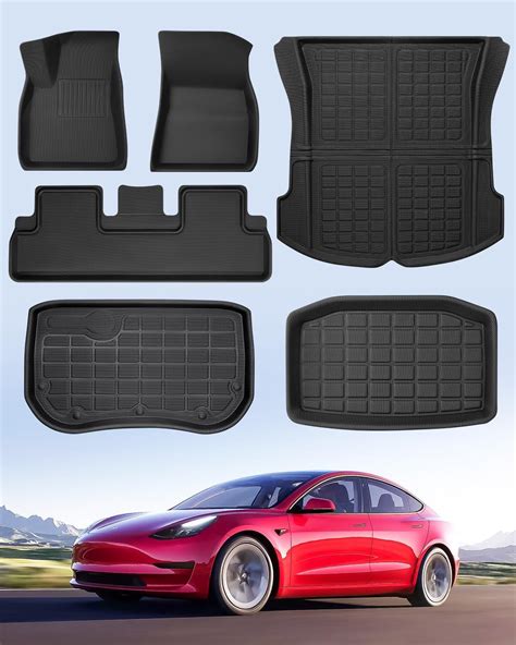 Amazon.com: TAPTES for Tesla Model 3 Floor Mats 2020 2019 2018 2017, 6 ...