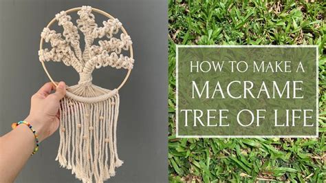 Macrame Tree of Life Tutorial On 8 Inch Hoop 的图像结果