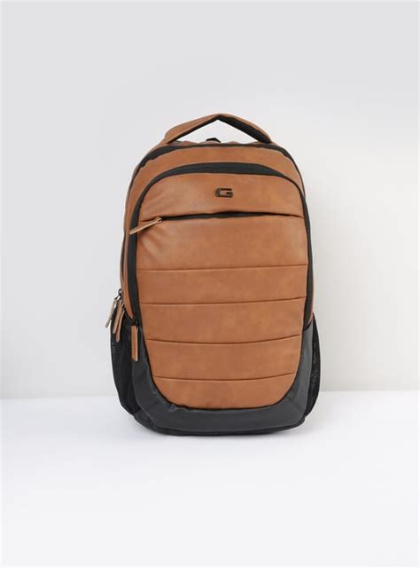 MAX Men Colourblocked Laptop Backpack | Brown | Colourblock
