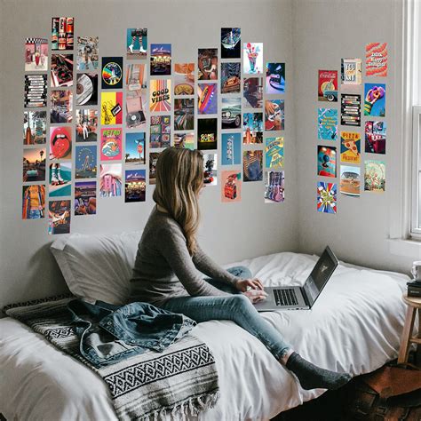 Wall Collage Kit Aesthetic Pictures,60 PCS 4x6 inch Retro 80s photo ...