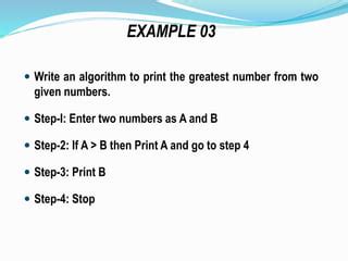 Image result for Algorithm to Find Greater of Two Numbers